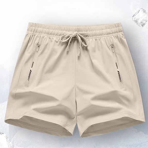 Plus Size Women's High Waisted Elastic Waist Shorts With Pockets And Zipper For Summer