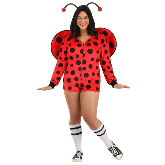 Plus Size Women's Ladybug Costume Romper