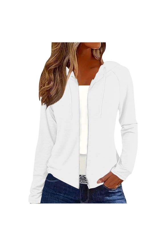 Plus Size Women's Lightweight Full Zip Hoodie Cloud Knit Fleece Pullover with Raglan Sleeves and Drawstring Hood Comfortable Casual Fall Jacket