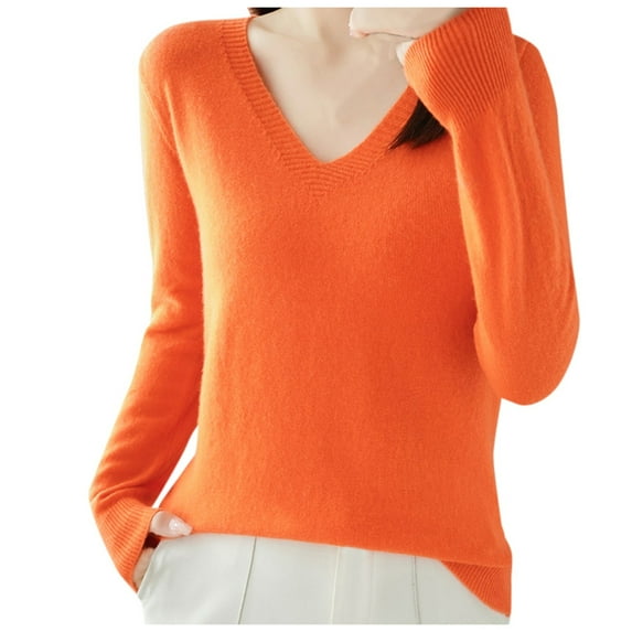 Plus Size Women's Long Sleeve Knit Sweater Top Solid Color Wool Pullover Comfortable Base Layer Casual Warm Winter Tunic