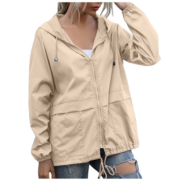 Plus Size Women's Long Sleeve Windbreaker Coat with Pockets Loose Fit Outdoor Jacket Stylish Splicing Design Comfortable Outwear