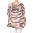 thumbnail image 1 of Plus Size Women's Long Sleeves Print Tunic Top, 1 of 4