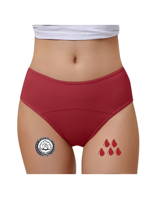 Plus Size Women's Mid Waist Menstrual Underwear - Postpartum/Heavy Flow, High-Quality Fabric, Comfort Fit, XXS to 5XL Sizes