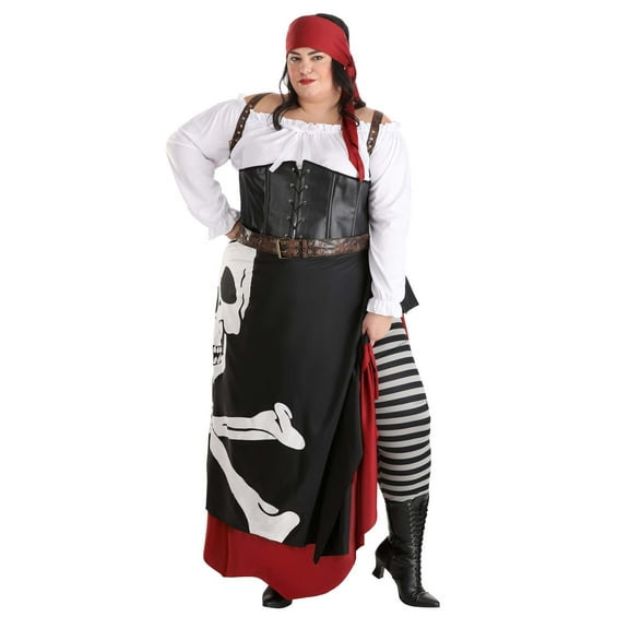 Plus Size Women's Pirate Flag Costume