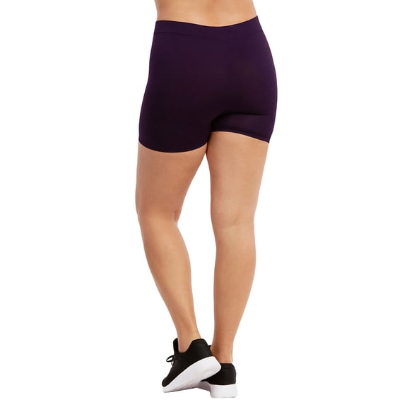 Plus Size Women's Ribbed Waistband 12" Biker Workout Running Seamless Shorts