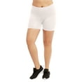 thumbnail image 1 of Plus Size Women's Ribbed Waistband 12" Biker Workout Running Seamless Shorts, 1 of 3
