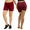 thumbnail image 1 of Plus Size Women's Ribbed Waistband 12" Biker Workout Running Seamless Shorts, 1 of 3
