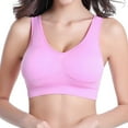 thumbnail image 1 of Plus Size Women's Seamless Sports Bra Zero Restriction High Impact Yoga Bra, Wirefree Full Coverage Support for Large Busts Pink XXXXXXL, 1 of 2