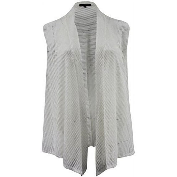 Plus Size Women's Sleeveless Open Front Cardigan Knit Vest Top Sweater Ivory 2X (16.033)
