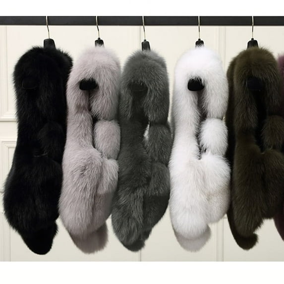 Plus Size Women's Slim Vest Gilet Outwear Warm Faux Waistcoat Coat Vest, Stylish Faux Fur Design for Layering in Cold Weather, in White, Size L