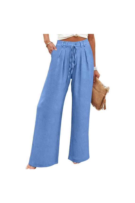 Plus Size Women's Soft Nylon & Spandex Drawstring Sweatpants, Relaxed Straight Leg Long Trousers with Functional Pockets, Casual Everyday, Travel, Lounge, Activewear Bottoms