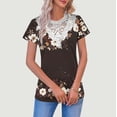 thumbnail image 1 of Plus Size Women's Summer Casual Short Sleeve V Neck Button Down Top for Dressy Wear, 1 of 5