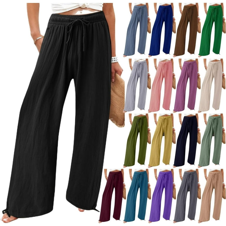 Plus size high waisted linen pants best sale