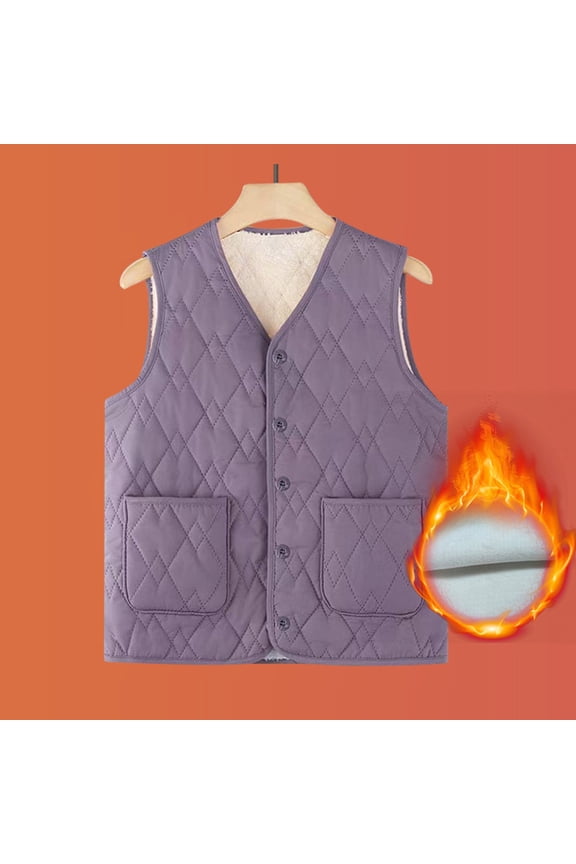 Plus Size Women's Thickened Warm Vest Winter Down Gilet Lightweight Insulated Sleeveless Jacket For Cold Weather Seamless Slim Underwear Vest Suite Vest for Women Overcoat Men Large Women Workshop