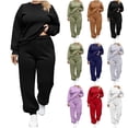 thumbnail image 1 of Plus Size Women's Tracksuit Set Pullover Sweatshirt and Jogging Pants Warm Sweatsuit Red XXXL, 1 of 6