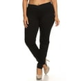 thumbnail image 1 of Plus Size Women's Trendy Style Banded High Waist Slim Fit Solid Pants, 1 of 3
