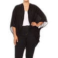 thumbnail image 1 of Plus Size Women's Trendy Style Open Front Loose Fit Cardigan, 1 of 4