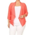 thumbnail image 1 of Plus Size Women's Trendy Style Open Front Solid Cardigan, 1 of 4