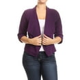 thumbnail image 1 of Plus Size Women's Trendy Style Open Front Solid Jacket, 1 of 4