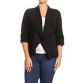 thumbnail image 1 of Plus Size Women's Trendy Style Open Front Solid Jacket, 1 of 4