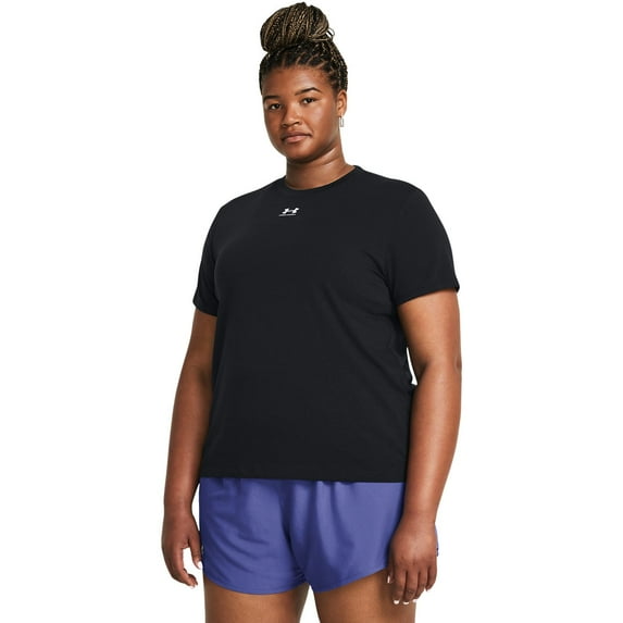 Plus Size Women's Under Armour Rival Core Short Sleeve Tee Color: Black Size: 3X