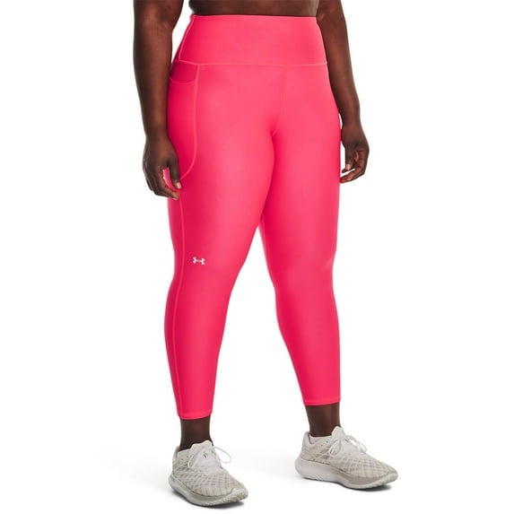 Plus Size Women's Under Armour Tech High-Waisted Ankle Leggings Color: Pink Shock White Size: 2X