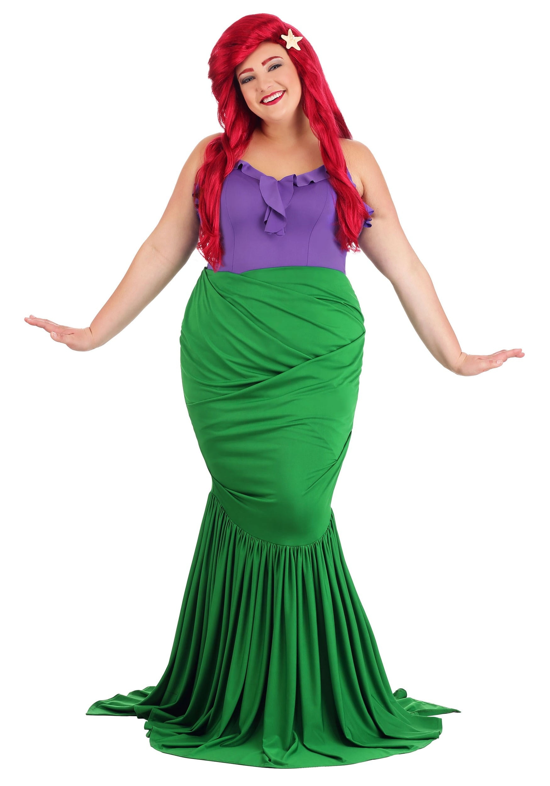 strapless open back dress Princess Ariel Dress, Princess Ariel Cosplay Costume Doll Version cost –  CoserZ main image 1