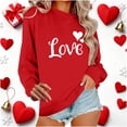 thumbnail image 1 of Plus Size Women's Valentine's Day Printed Casual Loose Fit Long Sleeve Round Neck Sweatshirt, 1 of 7