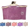 thumbnail image 1 of Plus Size Women's Wearable Shower Skirt, 55*31In Wearable Towels for Women with 2-Button Design, Water Absorption Quick Drying Adjustable Soft Bath Wrap, 1 of 8