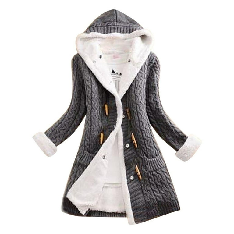 Plus Size Women's Winter Warm Coat Fleece Winter Outwear For Casual Daily  For Woman For Winter Fashion Korean Style L Gray 