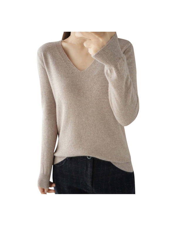 Plus Size Women's Wool Knitted Sweater Long Sleeve Solid Color Pullover Top Comfortable Warm Casual Elegant Tunic Loose Dressy Casual Basic Clothes