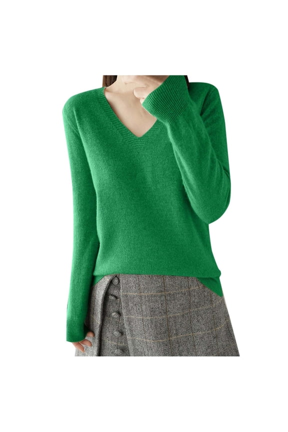 Plus Size Women's Wool Knitted Sweater Long Sleeve Solid Color Pullover Top Comfortable Warm Casual Elegant Tunic Loose Dressy Casual Basic Clothes