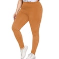 thumbnail image 1 of Plus Size Women's Yoga Pants - High Waist Hip Lifting Workout Leggings (XL-5XL, 18 Colors) | Yubnlvae (Orange | 3XL), 1 of 6