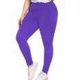 thumbnail image 1 of Plus Size Women's Yoga Pants - High Waist Hip Lifting Workout Leggings (XL-5XL, 18 Colors) | Yubnlvae (Purple | 5XL), 1 of 6