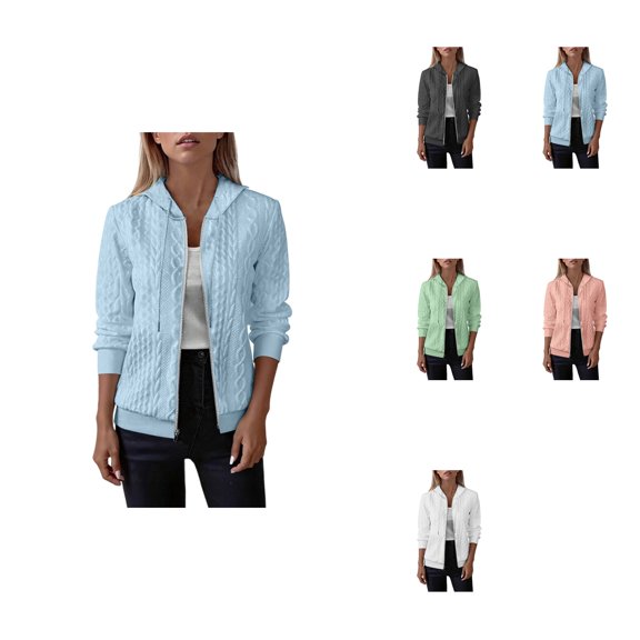 Plus Size Women's Zip-Up Hoodie Sweatshirt, Long Sleeve Fall Winter Outerwear, Casual Daily Wear, Stylish Simplicity