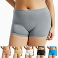 thumbnail image 1 of Plus Size Womens Anti-glare Bottoming Shorts Solid Color Slim Seamless Workout Shorts Gray,XL, 1 of 5