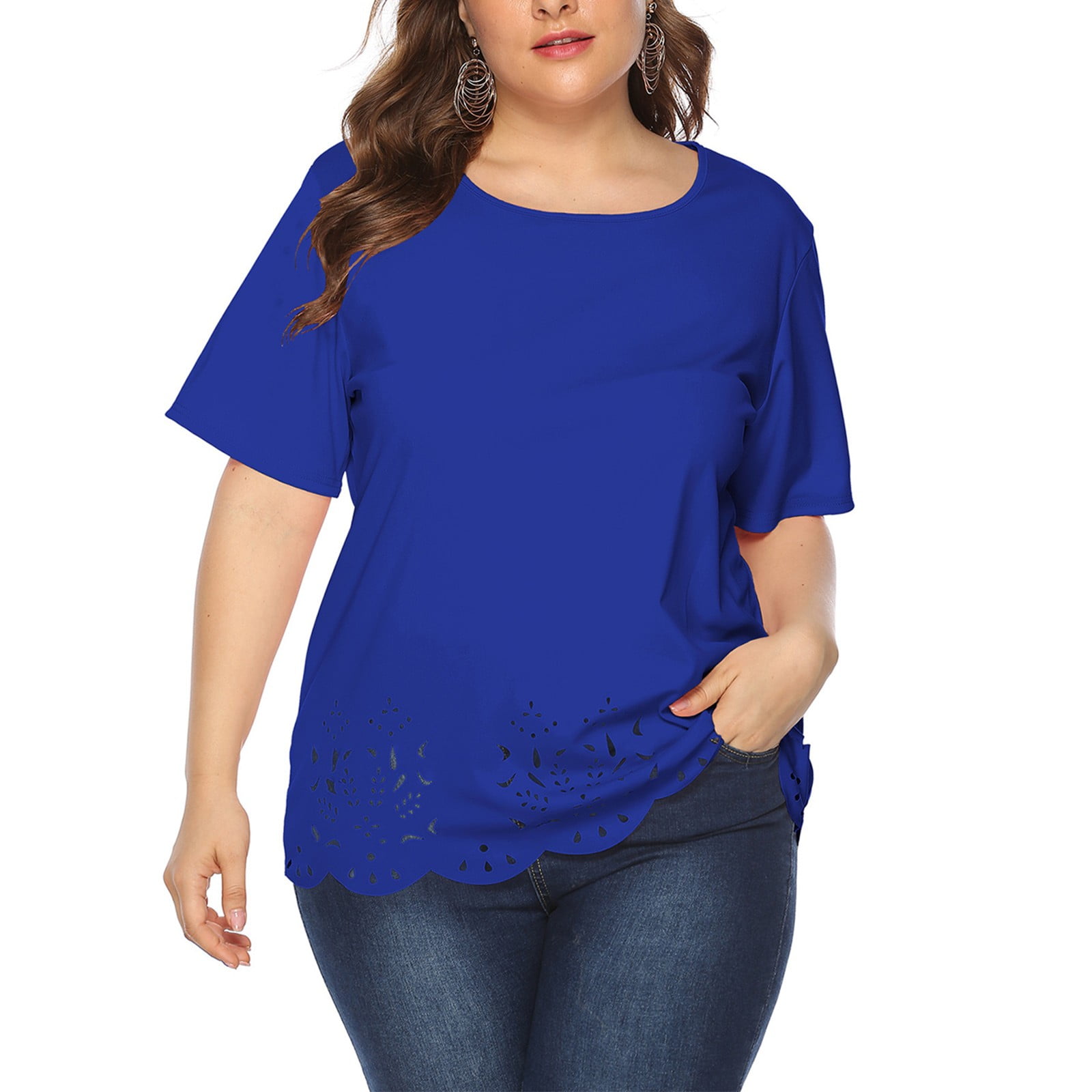 Plus Size Womens Blouses,Ladies Clearance,Women Casual Short Sleeve