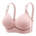 thumbnail image 1 of Plus Size Womens Bras No Wire Gathering Bras Soft Seamless Bralettes Daily Underwear on, 1 of 4