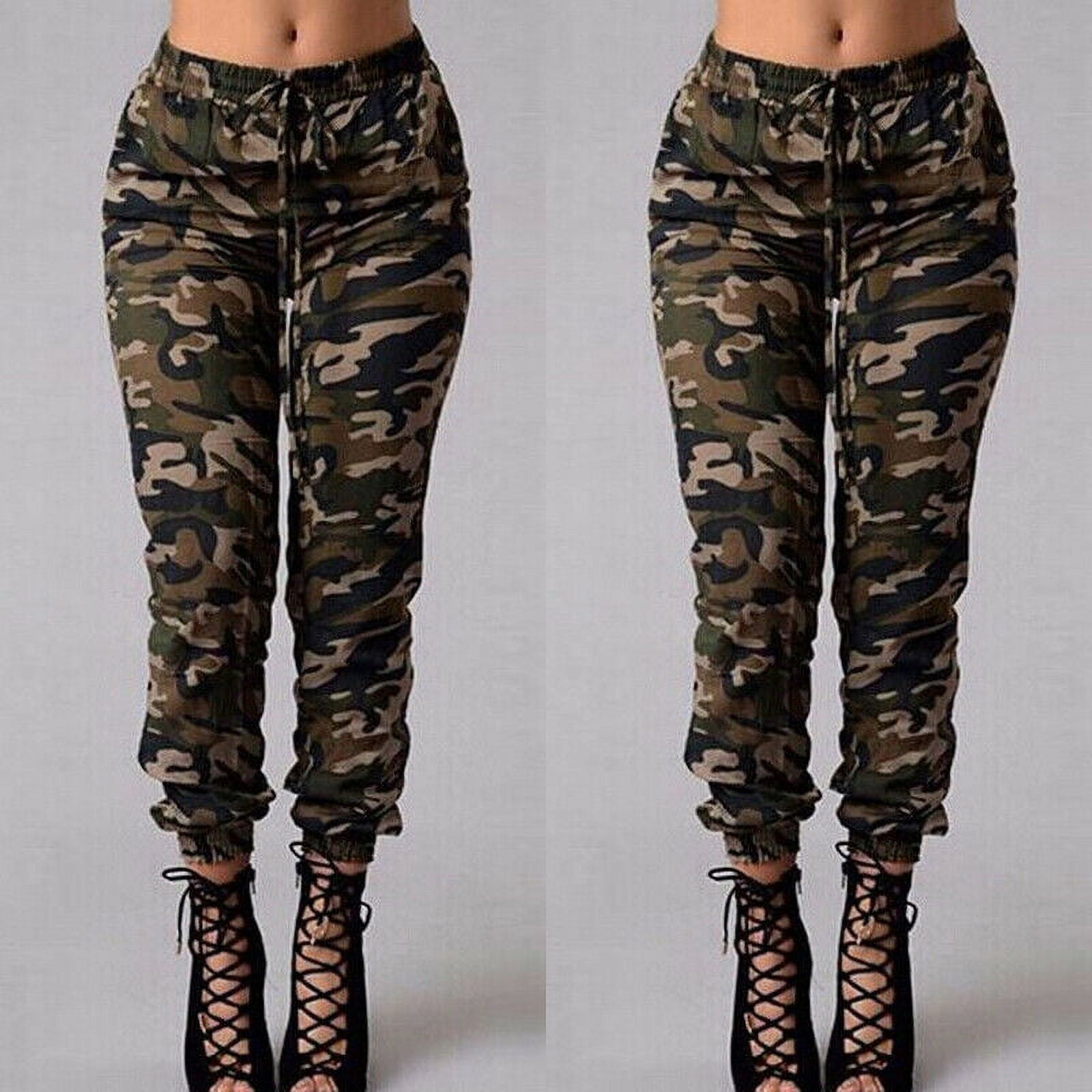 Plus Size Womens Camouflage Army Skinny Fit Stretchy Jeans