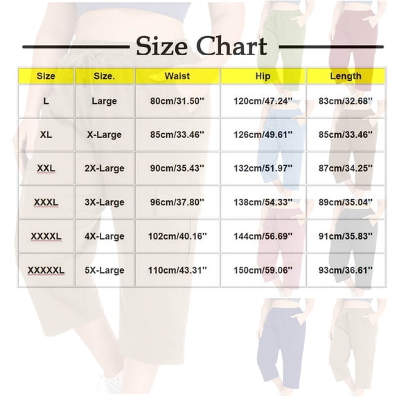 Plus Size Womens Cargo Capris Pants Elastic Waist Summer Casual Cropped Pant Drawstring Lightweight Loose Capris with Pockets