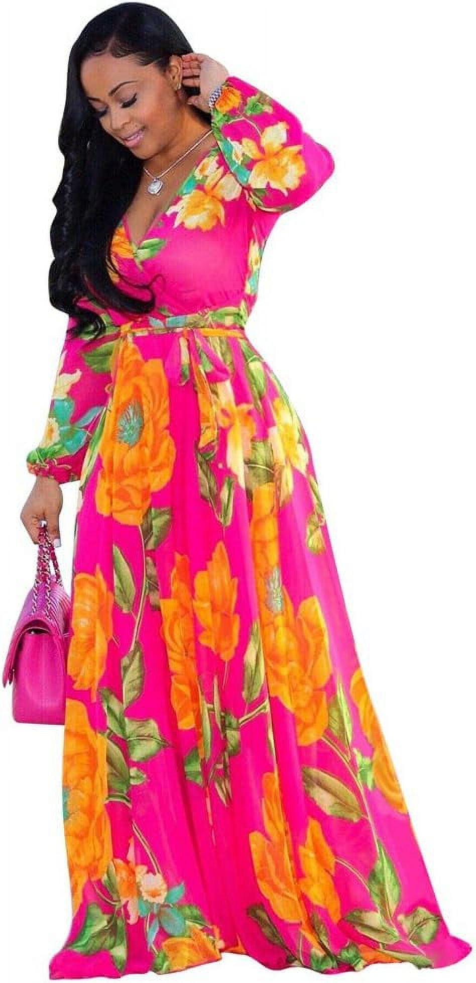 Long Chiffon Dress with V Neck X Cross Open Back Mist Plus Size