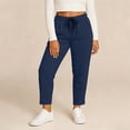 thumbnail image 1 of Plus Size Womens Cotton Pants Joggers Leisure Sports Workout Solid Color Elastic Waist Sports Casual Pants with Side Pockets Size L-5XL, 1 of 9