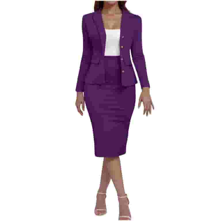 Plus Size Womens Dresses Women's Business Skirt Suit Set 2 Piece Office Outfits Lapel Blazer and Pencil Skirt Work Office Suits Boho Maxi Dress S-45 Purple S - Walmart.com Plus Size Womens Dresses Women's Business Skirt Suit Set 2 Piece Office Outfits Lapel Blazer and Pencil Skirt Work Office Suits Boho Maxi Dress S-45 Purple S - Walmart.com
