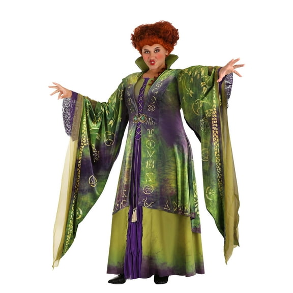 Plus Size Womens Hocus Pocus Winifred Sanderson Costume, 1X