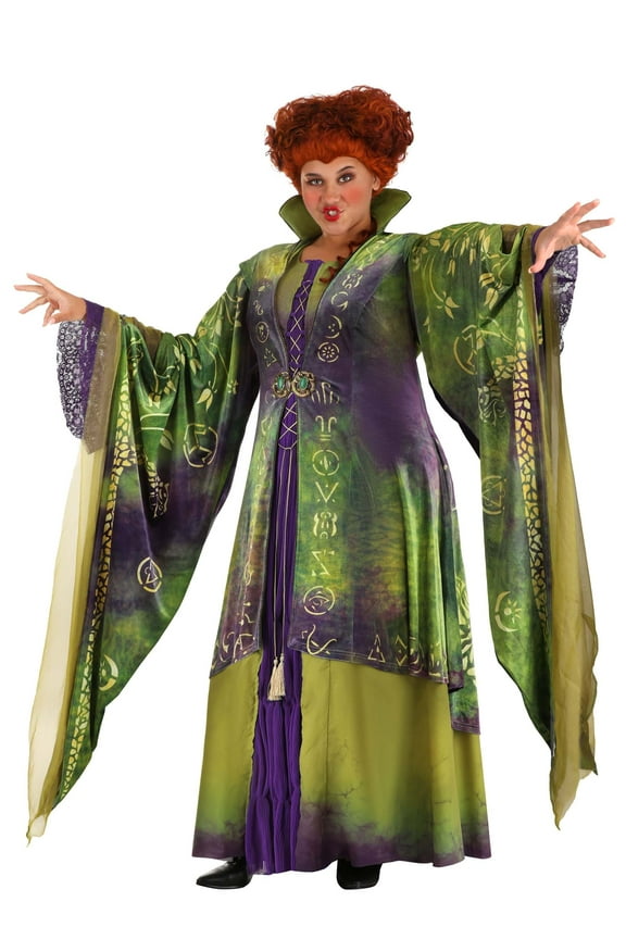 Plus Size Womens Hocus Pocus Winifred Sanderson Costume, 4X
