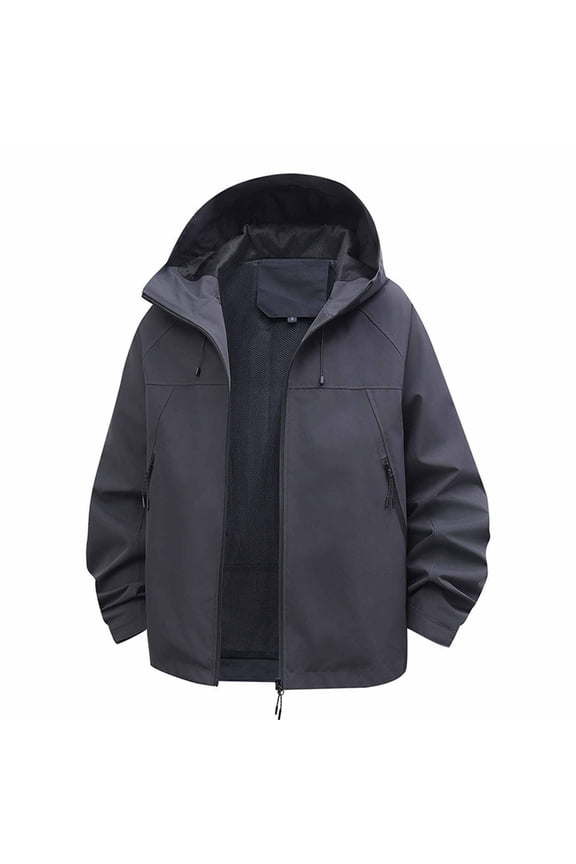 Plus Size Womens Hooded Jacket Waterproof Hoodies Raincoat Waterproof Outdoor Running Lightweight Cycling Jackets Zip Up Hoodie Rain Jackets Spring Fall Fashion Long Sleeve Trench Coat with Pockets