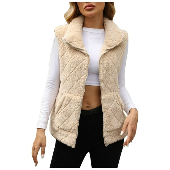 Plus Size Womens Loose Fit Zip Front Pattern Cardigan Vest Stylish Outerwear Casual Comfortable Lightweight Layering Piece