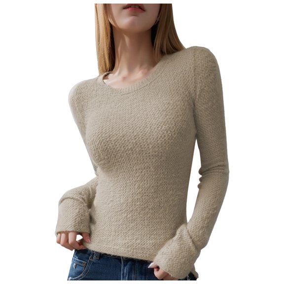 Plus Size Womens Ribbed Crewneck T Shirts Casual Slim Fit Basic Layering Tops for Comfortable Stylish Outfits