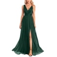 thumbnail image 1 of Plus Size Womens Summer Dresses Solid Color Slit Long Dress, 1 of 4