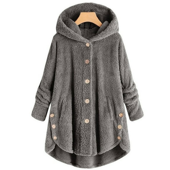 Plus Size Womens Sweatshirts Hoodies Winter Warm Plush Coat Jacket Hoodies Outerwear Casual Overcoat Tops